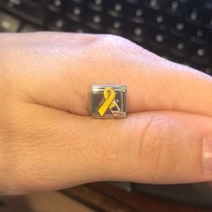 Italian Charm Bracelet Yellow Ribbon Veteran